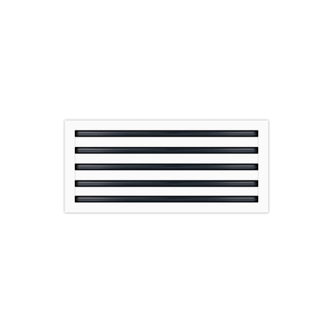 BUILDMART - 22x10 White Modern AC Vent Cover - Decorative Air Vent - Standard Linear Slot Diffuser - Register Grille for Ceiling, Walls & Floors - Texas Buildmart
