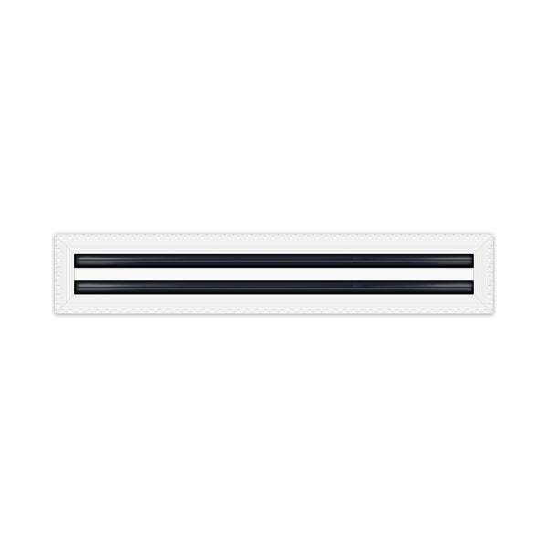 BUILDMART - 22x4 MUD-IN Air Vent Cover - Drywall MUD IN White Air Vent - MUD Linear Slot Diffuser - Register Grille for Ceiling and Walls - Texas Buildmart