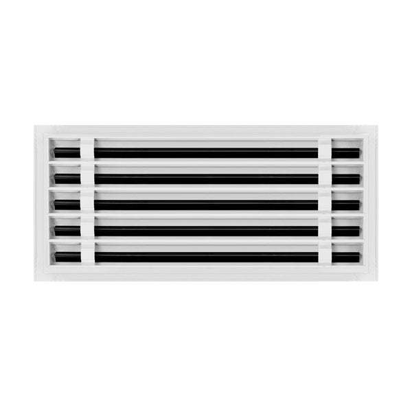 Back of 22x10 Modern Air Vent Cover White - 22x10 Standard Linear Slot Diffuser White - Texas Buildmart