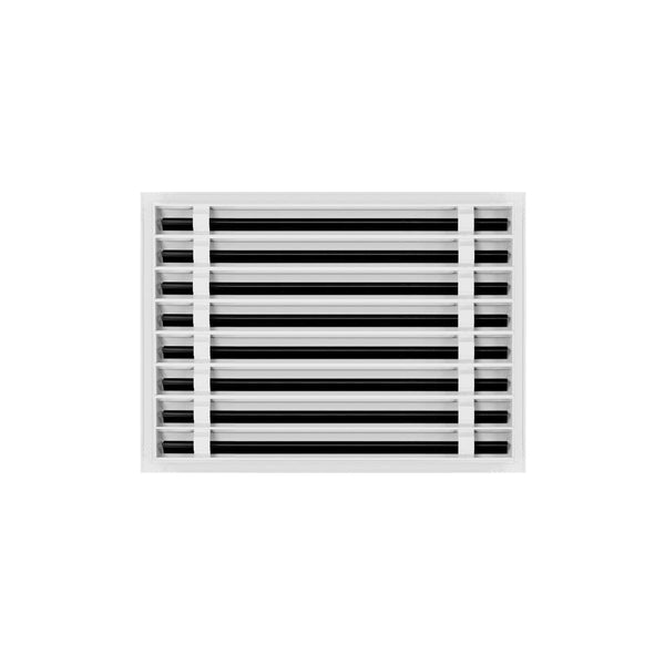 Back of 22x16 Modern Air Vent Cover White - 22x16 Standard Linear Slot Diffuser White - Texas Buildmart