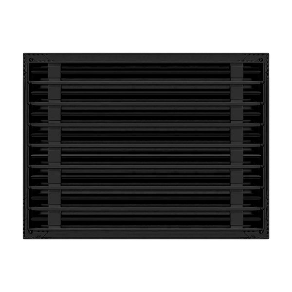 Back of 22x16 Modern Air Vent Cover Black - 22x16 Standard Linear Slot Diffuser Black - Texas Buildmart