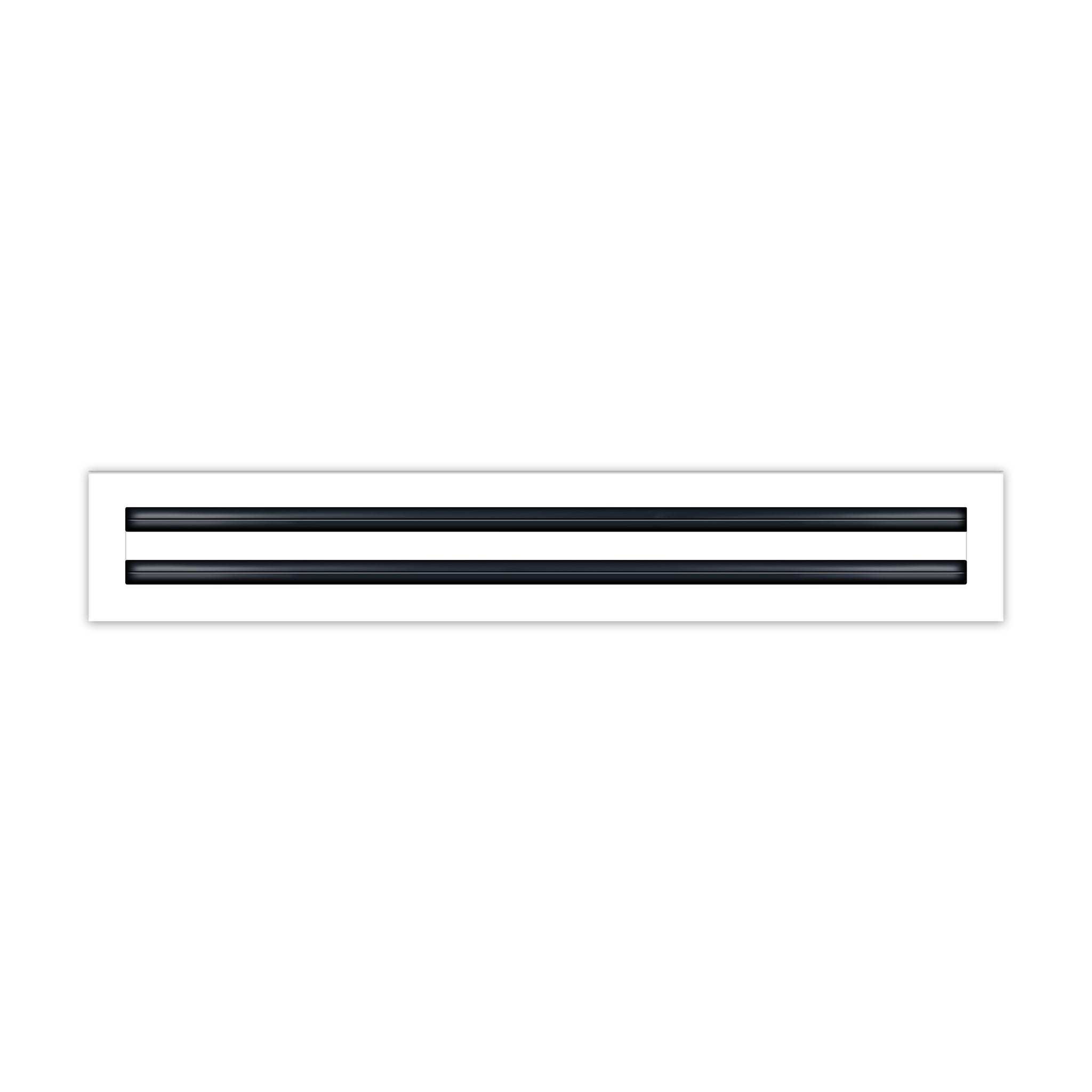 Front of 22x4 Modern Air Vent Cover White - 22x4 Standard Linear Slot Diffuser White - Texas Buildmart
