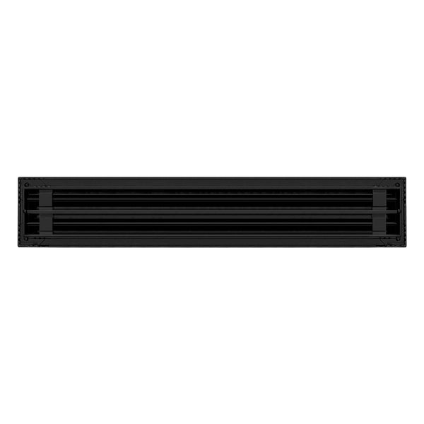 Back of 22x4 Modern Air Vent Cover Black - 22x4 Standard Linear Slot Diffuser Black - Texas Buildmart