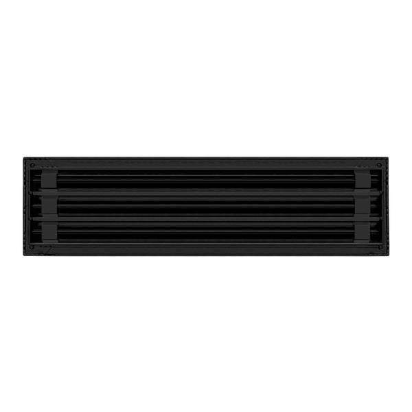 Back of 22x6 Modern Air Vent Cover Black - 22x6 Standard Linear Slot Diffuser Black - Texas Buildmart