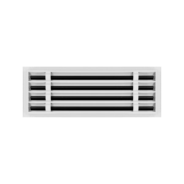 Back of 22x8 Modern Air Vent Cover White - 22x8 Standard Linear Slot Diffuser White - Texas Buildmart