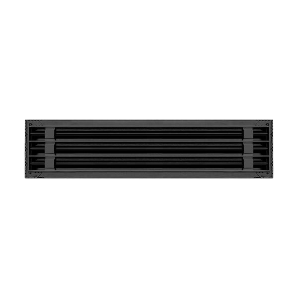 Back of 24 Inch 3 Slot Linear Air Vent Cover Black - 24 Inch 3 Slot Linear Diffuser Black - Texas Buildmart