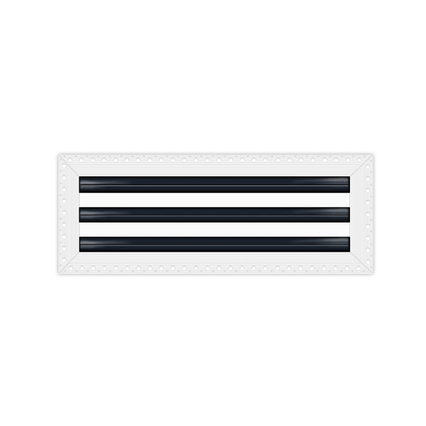 BUILDMART - 24-Inch Mud-In Linear Slot Diffuser - 3 Slot -  Air Vent Cover - Drywall MUD IN White Air Vent - MUD Linear Slot Diffuser - Register Grille for Ceiling and Walls - Texas Buildmart