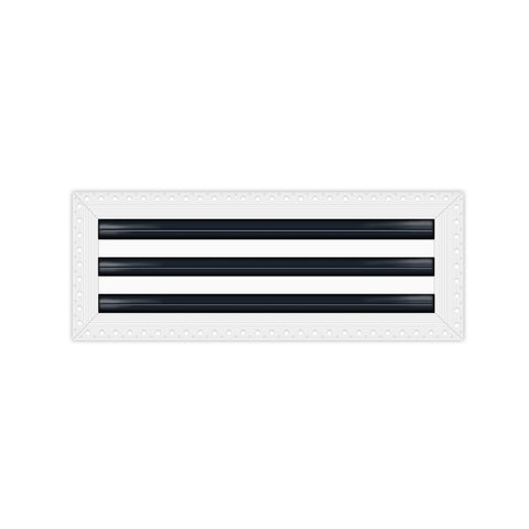 BUILDMART - 24" Mud-In Linear Slot Diffuser - 3 Slot -  Air Vent Cover - Drywall MUD IN White Air Vent - MUD Linear Slot Diffuser - Register Grille for Ceiling and Walls - Texas Buildmart