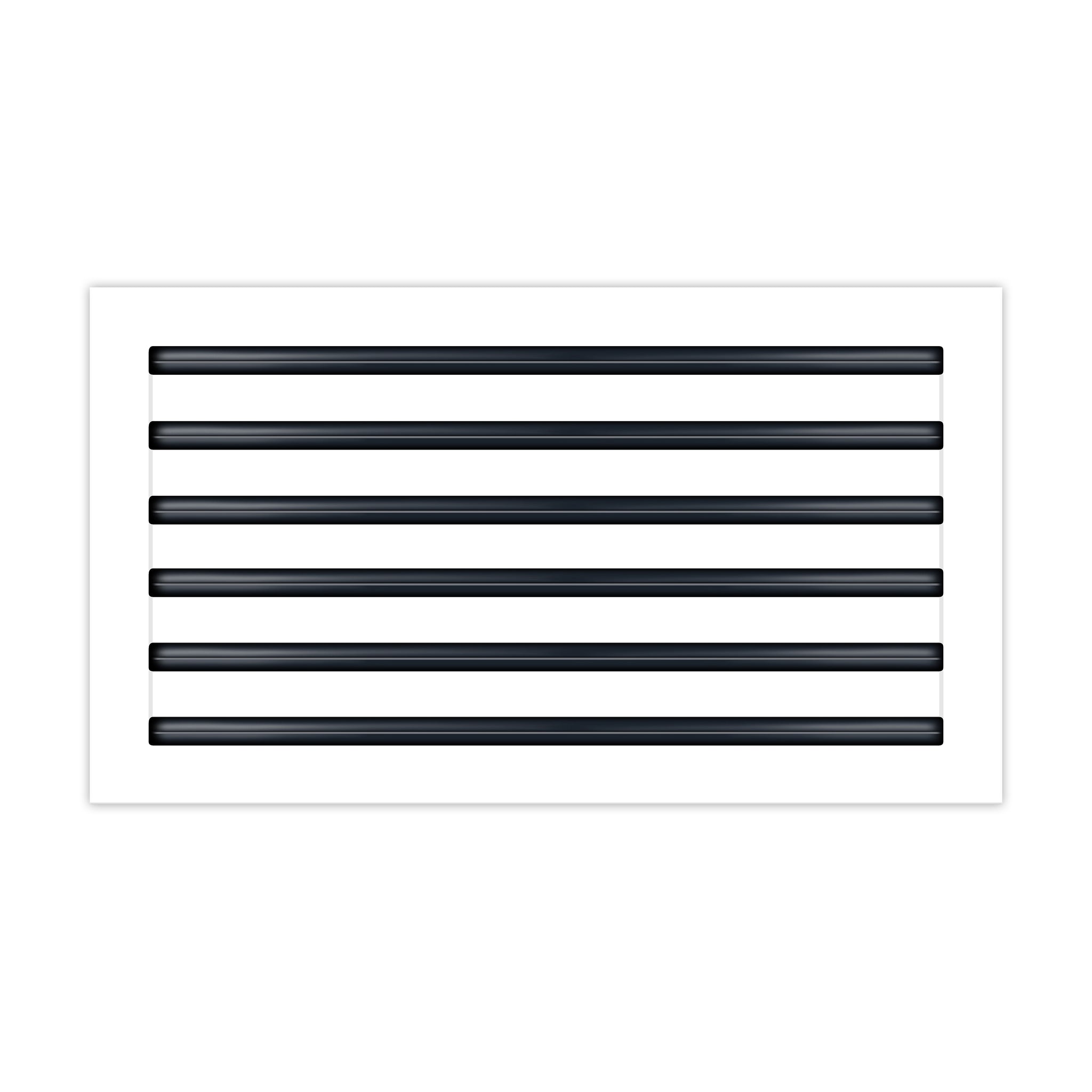 Front of 24x12 Modern Air Vent Cover White - 24x12 Standard Linear Slot Diffuser White - Texas Buildmart