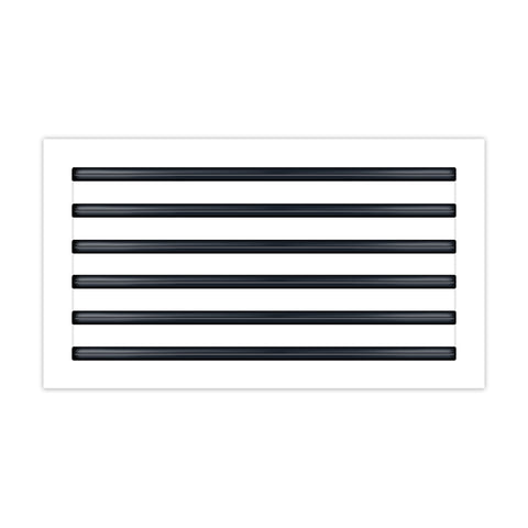 BUILDMART - 24x12 White Modern AC Vent Cover - Decorative Air Vent - Standard Linear Slot Diffuser - Register Grille for Ceiling, Walls & Floors - Texas Buildmart