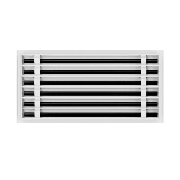 Back of 24x12 Modern Air Vent Cover White - 24x12 Standard Linear Slot Diffuser White - Texas Buildmart