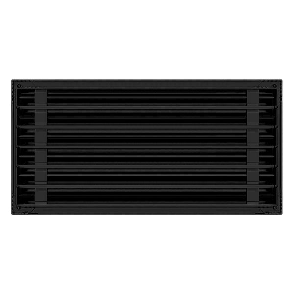 Back of 24x12 Modern Air Vent Cover Black - 24x12 Standard Linear Slot Diffuser Black - Texas Buildmart