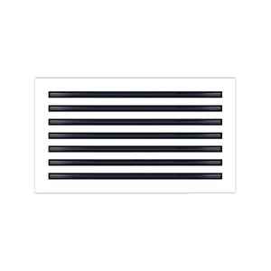 Front of 24x14 Modern Air Vent Cover White - 24x14 Standard Linear Slot Diffuser White - Texas Buildmart