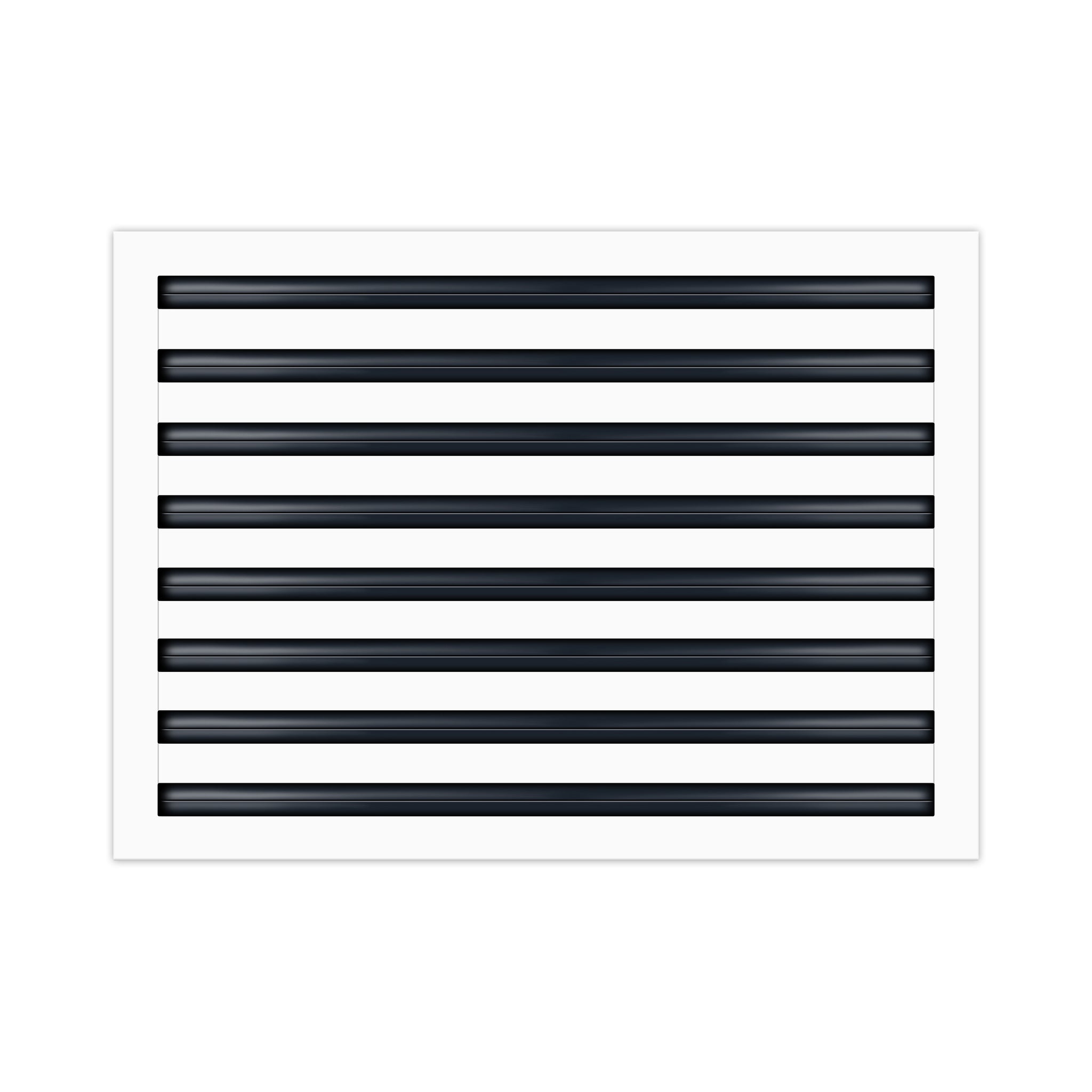 Front of 24x16 Modern Air Vent Cover White - 24x16 Standard Linear Slot Diffuser White - Texas Buildmart