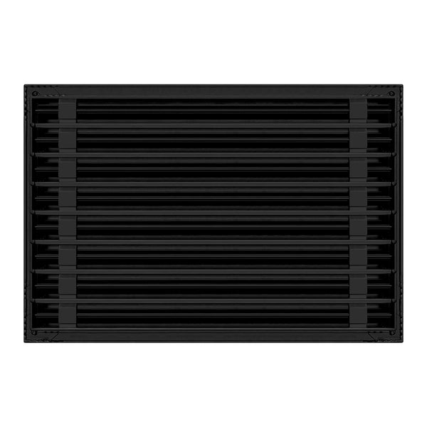 Back of 24x16 Modern Air Vent Cover Black - 24x16 Standard Linear Slot Diffuser Black - Texas Buildmart