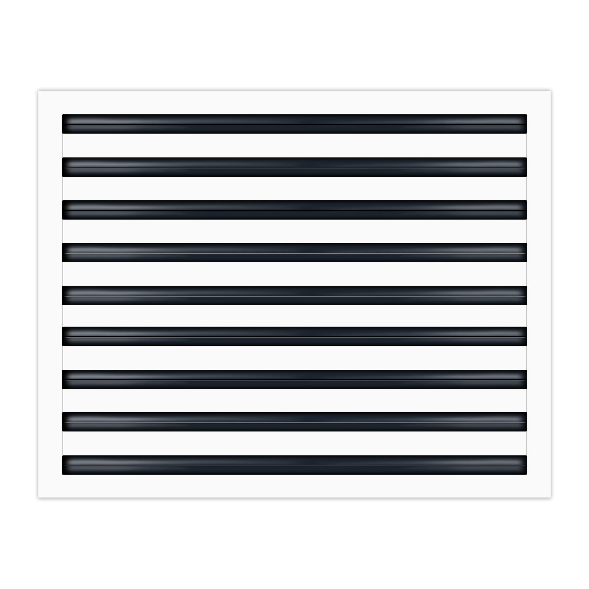Front of 24x18 Modern Air Vent Cover White - 24x18 Standard Linear Slot Diffuser White - Texas Buildmart