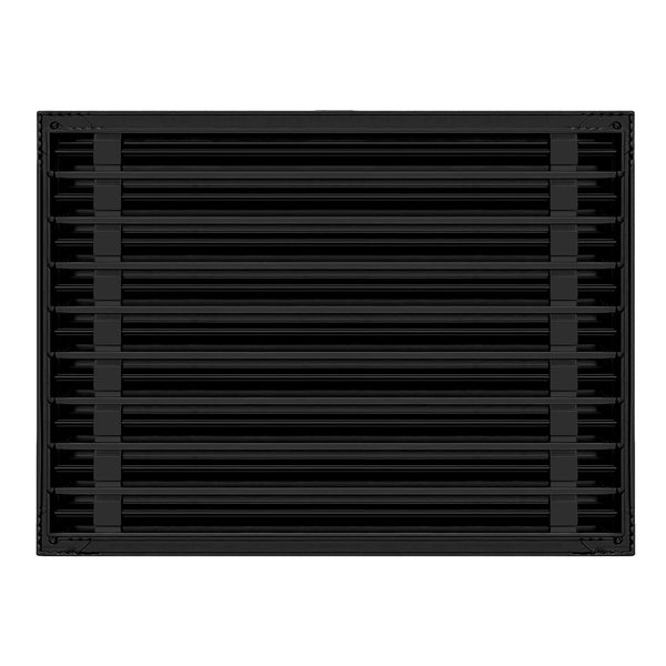 Back of 24x18 Modern Air Vent Cover Black - 24x18 Standard Linear Slot Diffuser Black - Texas Buildmart