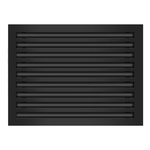 Front of 24x18 Modern Air Vent Cover Black - 24x18 Standard Linear Slot Diffuser Black - Texas Buildmart