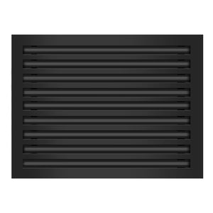 Front of 24x18 Modern Air Vent Cover Black - 24x18 Standard Linear Slot Diffuser Black - Texas Buildmart