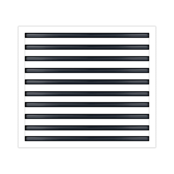 Front of 24x20 Modern Air Vent Cover White - 24x20 Standard Linear Slot Diffuser White - Texas Buildmart