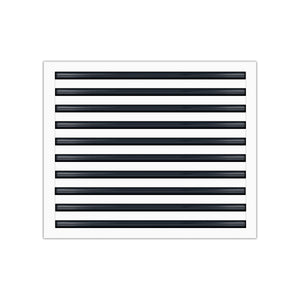 Front of 24x20 Modern Air Vent Cover White - 24x20 Standard Linear Slot Diffuser White - Texas Buildmart