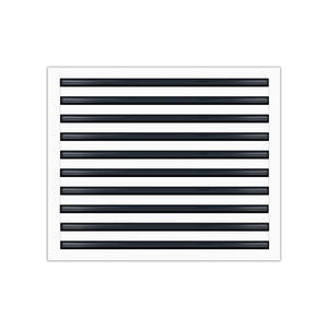 Front of 24x20 Modern Air Vent Cover White - 24x20 Standard Linear Slot Diffuser White - Texas Buildmart