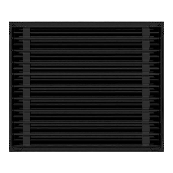 Back of 24x20 Modern Air Vent Cover Black - 24x20 Standard Linear Slot Diffuser Black - Texas Buildmart