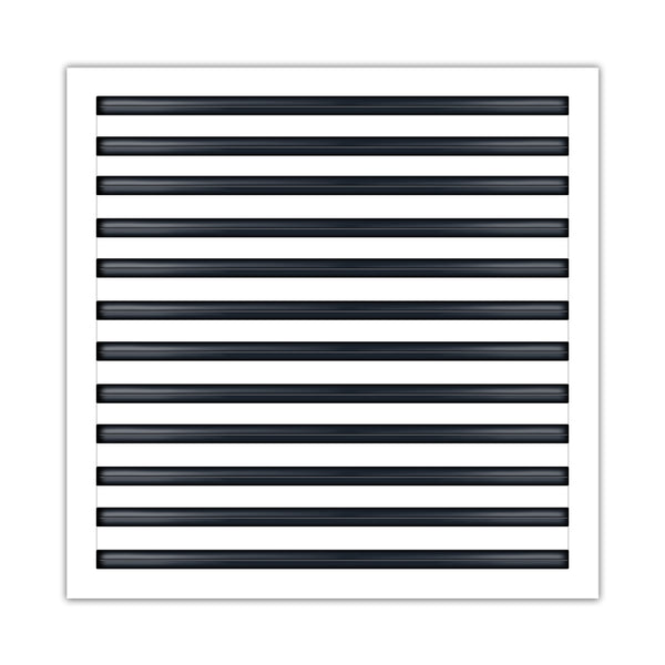 BUILDMART - 24x24 White Modern AC Vent Cover - Decorative Air Vent - Standard Linear Slot Diffuser - Register Grille for Ceiling, Walls & Floors - Texas Buildmart