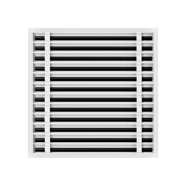 Back of 24x24 Modern Air Vent Cover White - 24x24 Standard Linear Slot Diffuser White - Texas Buildmart