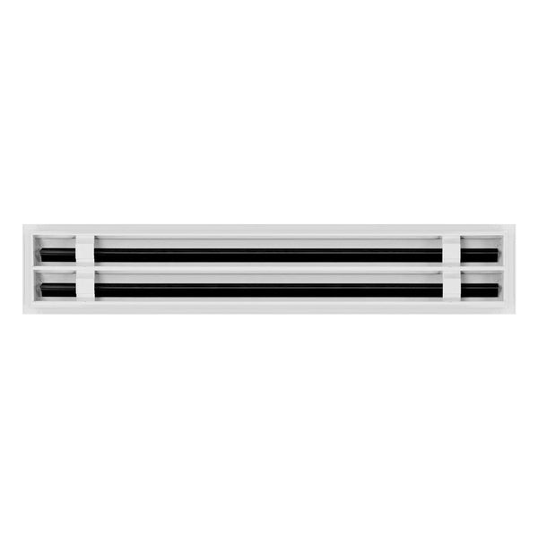 Back of 24x4 Modern Air Vent Cover White - 24x4 Standard Linear Slot Diffuser White - Texas Buildmart