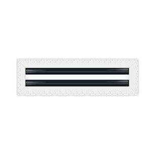 BUILDMART - 24" Linear Slot Diffuser - 2 Slot - MUD-IN Air Vent Cover - Drywall MUD IN White Air Vent - MUD Linear Slot Diffuser - Register Grille for Ceiling and Walls - Texas Buildmart