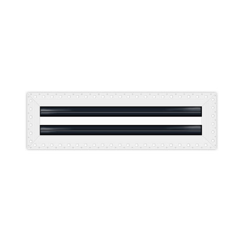 BUILDMART - 24" Linear Slot Diffuser - 2 Slot - Mud In Air Vent Cover - Drywall Mud-in White Air Vent - Mud Linear Slot Diffuser - Register Grille for Ceiling and Walls - Texas Buildmart