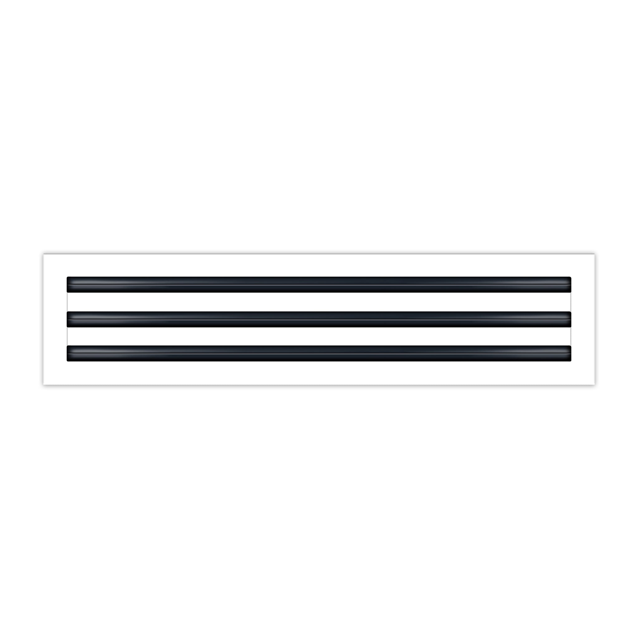 BUILDMART - 24x6 White Modern AC Vent Cover - Decorative Air Vent - Standard Linear Slot Diffuser - Register Grille for Ceiling, Walls & Floors - Texas Buildmart