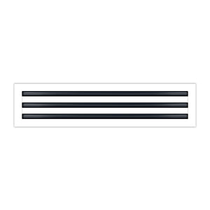BUILDMART - 24x6 White Modern AC Vent Cover - Decorative Air Vent - Standard Linear Slot Diffuser - Register Grille for Ceiling, Walls & Floors - Texas Buildmart