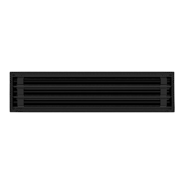 Back of 24x6 Modern Air Vent Cover Black - 24x6 Standard Linear Slot Diffuser Black - Texas Buildmart