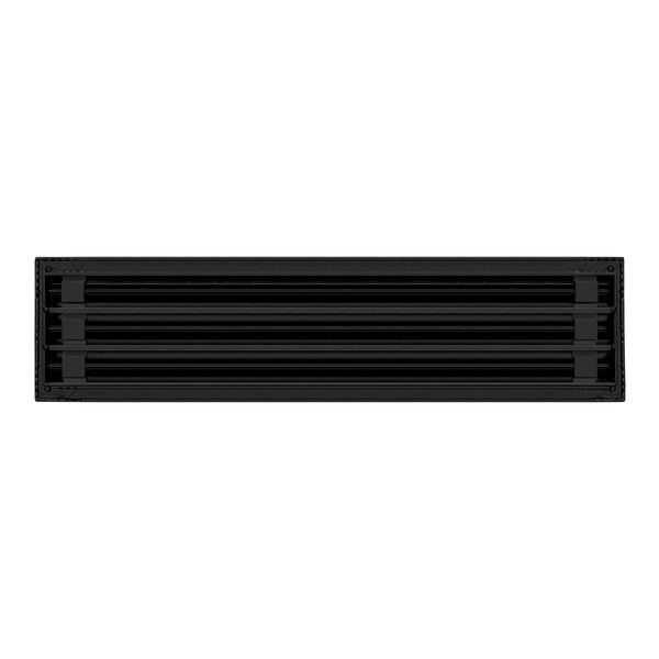 Back of 24x6 Modern Air Vent Cover Black - 24x6 Standard Linear Slot Diffuser Black - Texas Buildmart