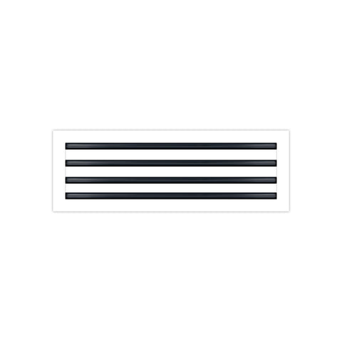 BUILDMART - 24x8 White Modern AC Vent Cover - Decorative Air Vent - Standard Linear Slot Diffuser - Register Grille for Ceiling, Walls & Floors - Texas Buildmart