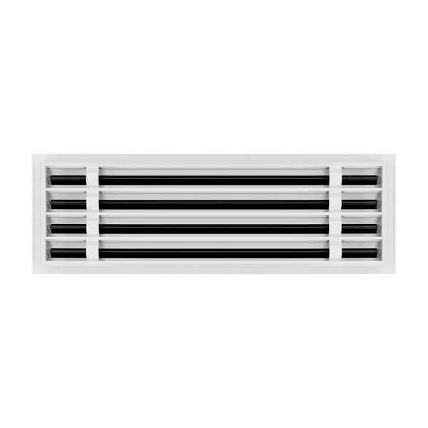 Back of 24x8 Modern Air Vent Cover White - 24x8 Standard Linear Slot Diffuser White - Texas Buildmart