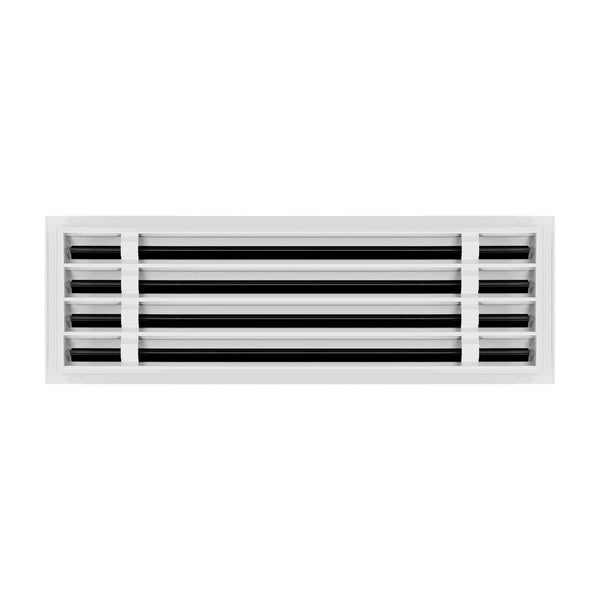 Back of 24x8 Modern Air Vent Cover White - 24x8 Standard Linear Slot Diffuser White - Texas Buildmart