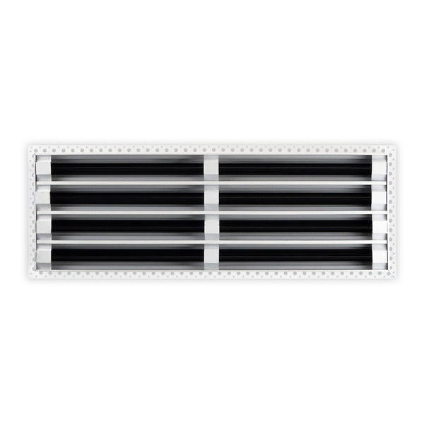 BUILDMART - 24x8 MUD-IN Air Vent Cover - Drywall MUD IN White Air Vent - MUD Linear Slot Diffuser - Register Grille for Ceiling and Walls - Texas Buildmart