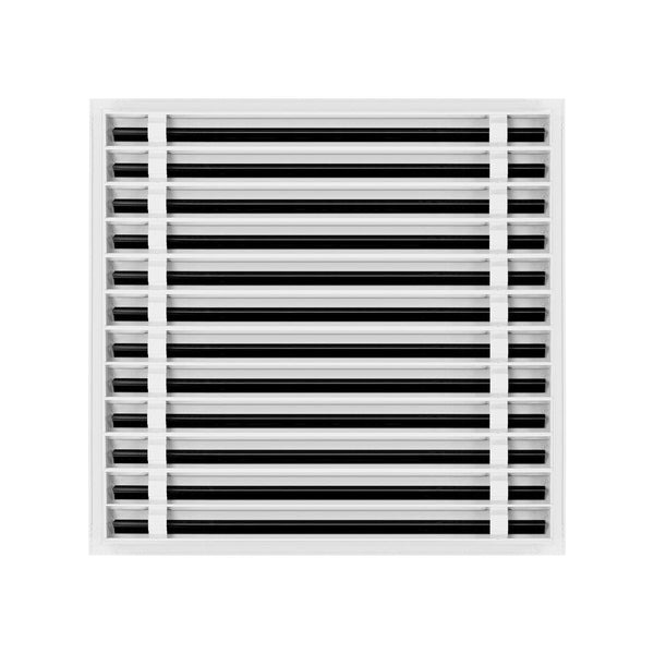 Back of 25x24 Modern Air Vent Cover White - 25x24 Standard Linear Slot Diffuser White - Texas Buildmart