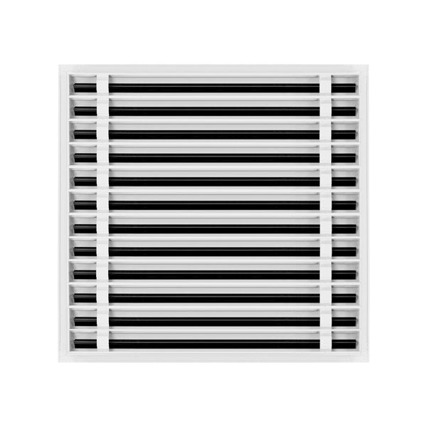 Back of 25x24 Modern Air Vent Cover White - 25x24 Standard Linear Slot Diffuser White - Texas Buildmart