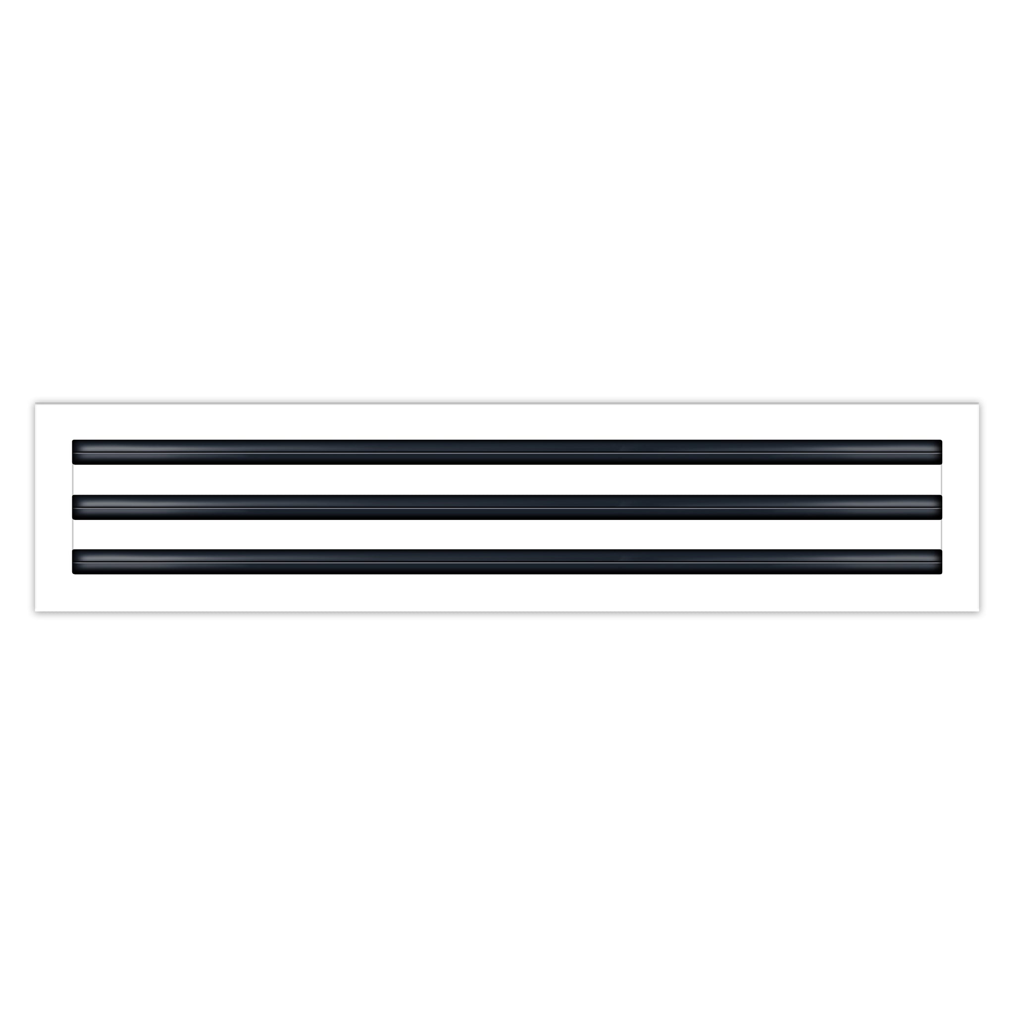 Front of 26x6 Modern Air Vent Cover White - 26x6 Standard Linear Slot Diffuser White - Texas Buildmart