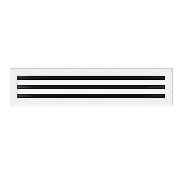 BUILDMART - 26x6 MUD-IN Air Vent Cover - Drywall MUD IN White Air Vent - MUD Linear Slot Diffuser - Register Grille for Ceiling and Walls - Texas Buildmart
