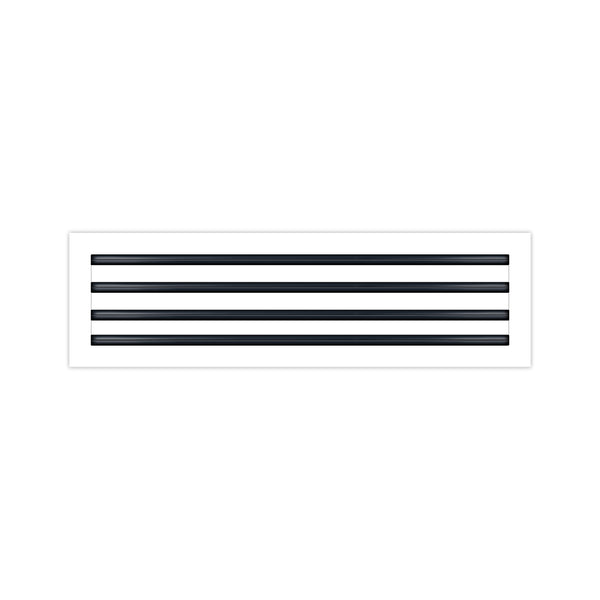 BUILDMART - 26x8 White Modern AC Vent Cover - Decorative Air Vent - Standard Linear Slot Diffuser - Register Grille for Ceiling, Walls & Floors - Texas Buildmart