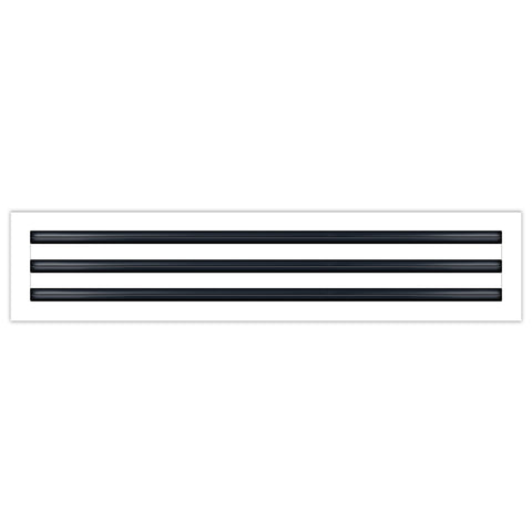 BUILDMART - 28x6 White Modern AC Vent Cover - Decorative Air Vent - Standard Linear Slot Diffuser - Register Grille for Ceiling, Walls & Floors - Texas Buildmart