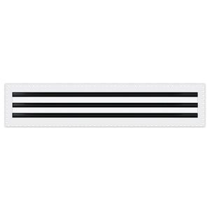 BUILDMART - 28x6 MUD-IN Air Vent Cover - Drywall MUD IN White Air Vent - MUD Linear Slot Diffuser - Register Grille for Ceiling and Walls - Texas Buildmart