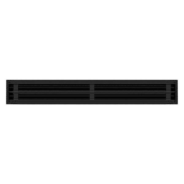 Back of 28x4 Modern Air Vent Cover Black - 28x4 Standard Linear Slot Diffuser Black - Texas Buildmart