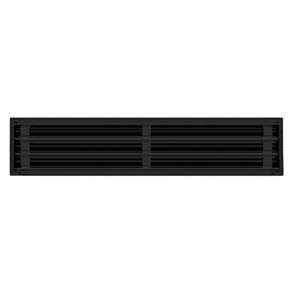 Back of 28x6 Modern Air Vent Cover Black - 28x6 Standard Linear Slot Diffuser Black - Texas Buildmart