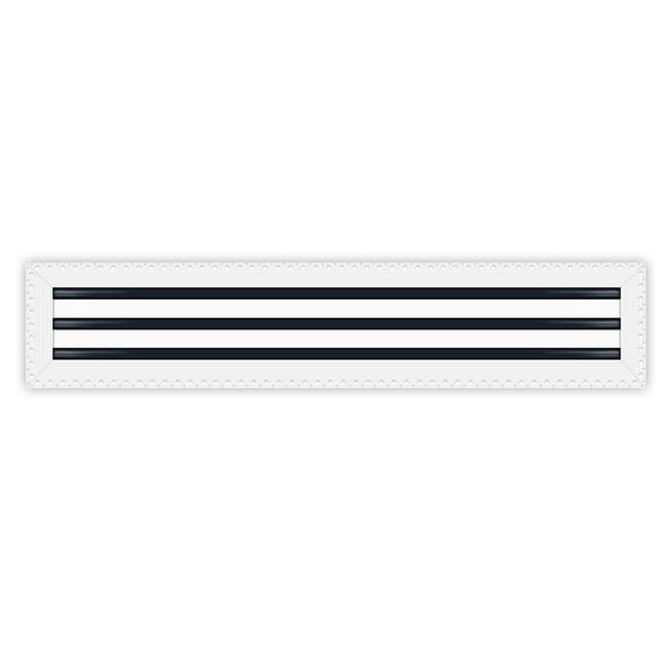 BUILDMART - 30x6 MUD-IN Air Vent Cover - Drywall MUD IN White Air Vent - MUD Linear Slot Diffuser - Register Grille for Ceiling and Walls - Texas Buildmart